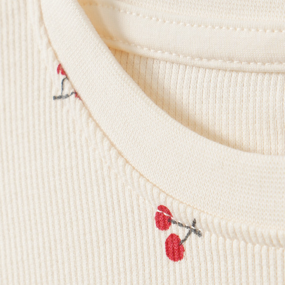 Mädchen Langarmshirt mit Kirsch-Allover
