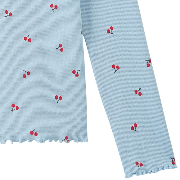 Mädchen Langarmshirt mit Kirsch-Allover
