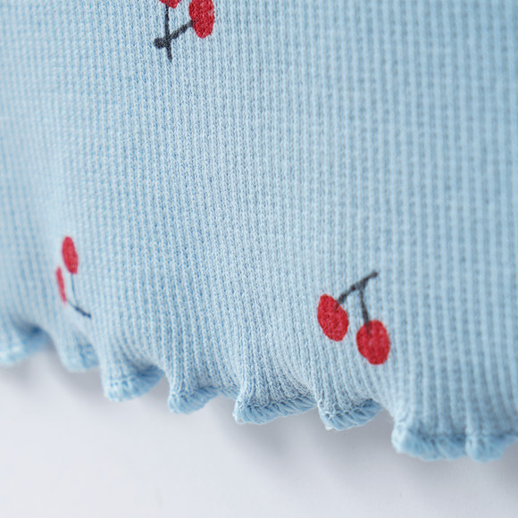 Mädchen Langarmshirt mit Kirsch-Allover