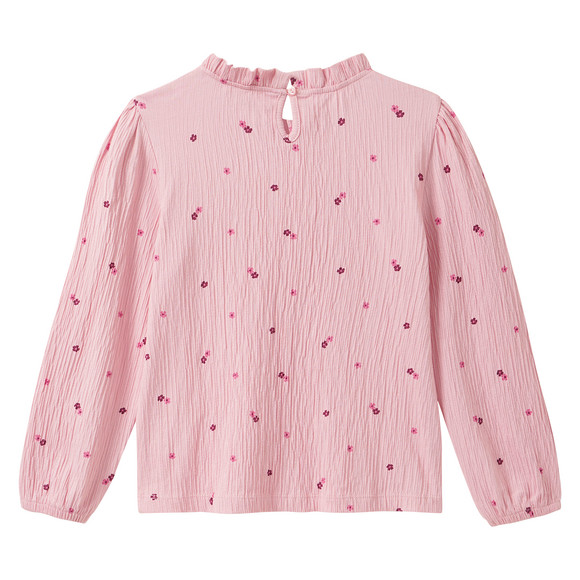 Mädchen Bluse mit Stehkragen