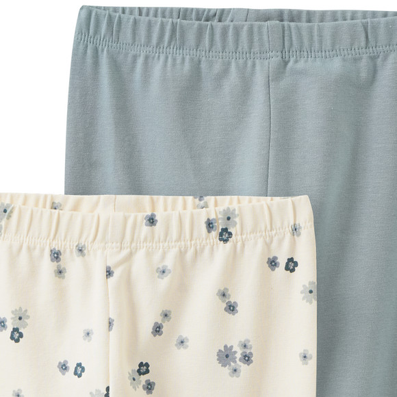 2 Baby Leggings mit Blümchen
