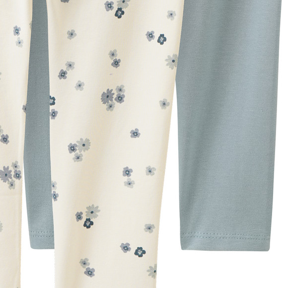 2 Baby Leggings mit Blümchen