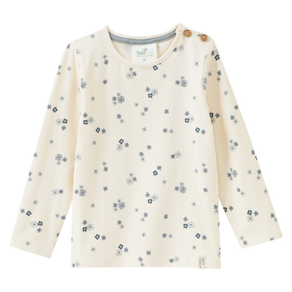 2 Baby Langarmshirts mit Blümchen