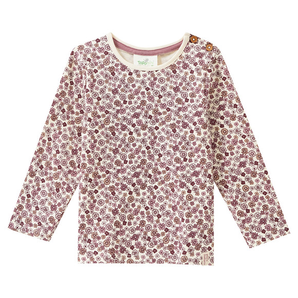 2 Baby Langarmshirts mit Blümchen