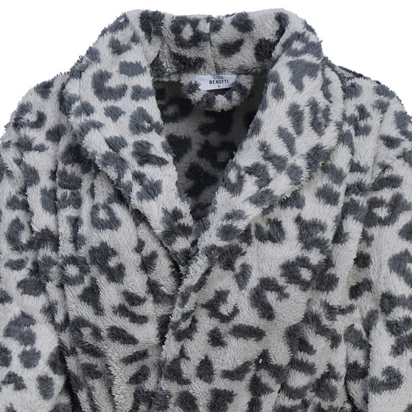 Damen Bademantel in Leo-Optik