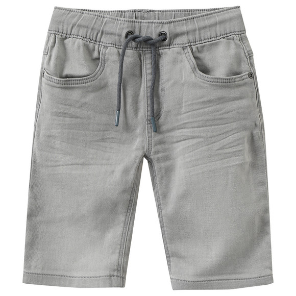 Jungen Jeansshorts mit Tunnelzug grau
