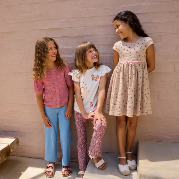 Mädchen Wide-Leg-Jeggings mit Elastikbund