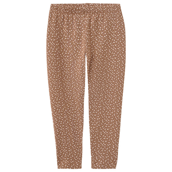Mädchen Leggings mit Print hellbraun