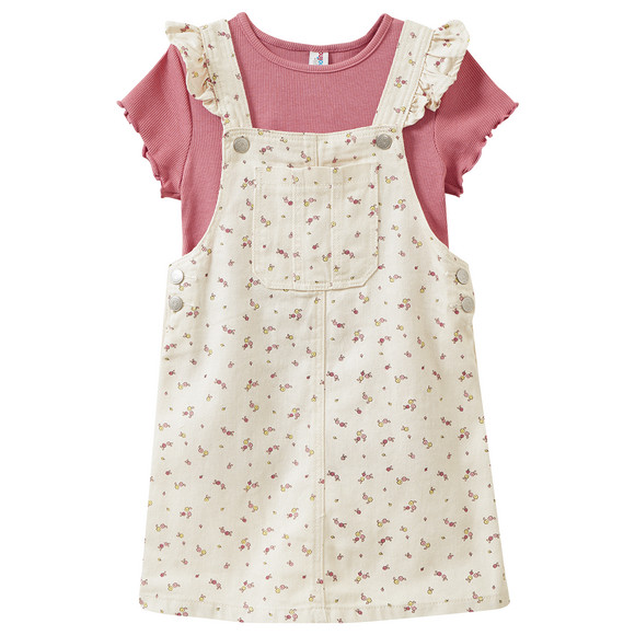 Mädchen Set aus Latzkleid und T-Shirt