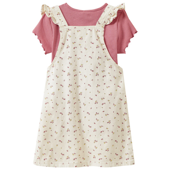 Mädchen Set aus Latzkleid und T-Shirt