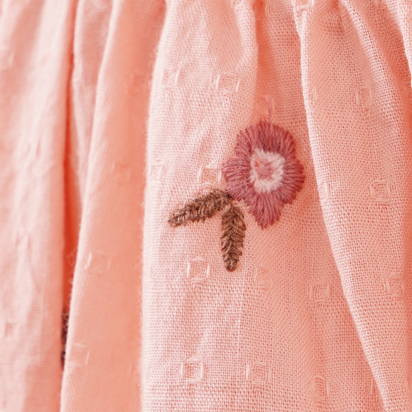 Mädchen Kleid mit gestickten Blumen