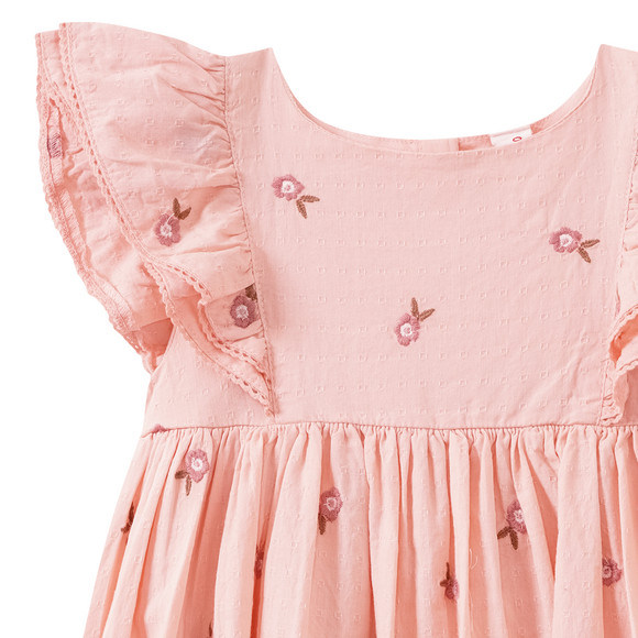 Mädchen Kleid mit gestickten Blumen