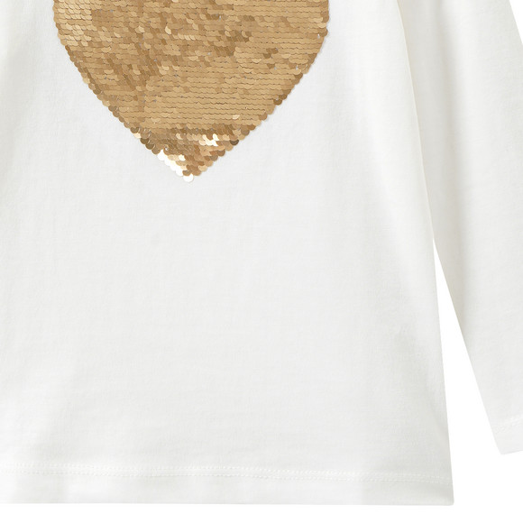 Mädchen Langarmshirt mit Wendepailletten