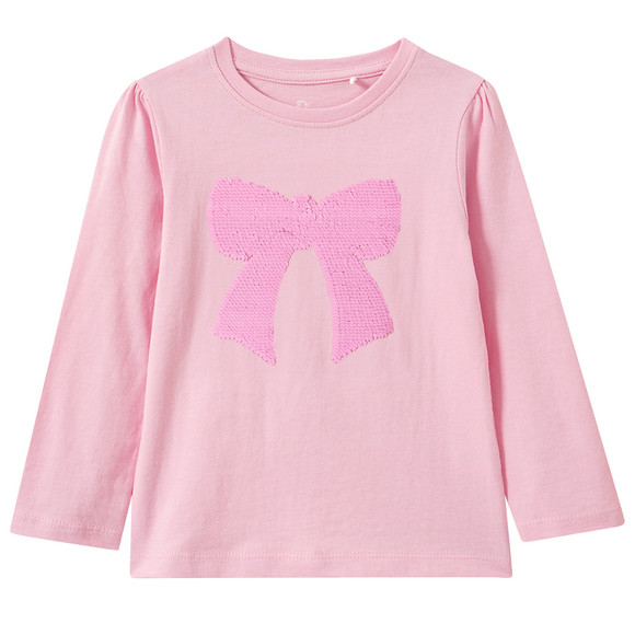 Mädchen Langarmshirt mit Wendepailletten