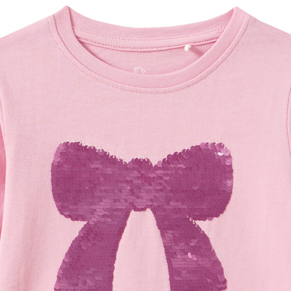 Mädchen Langarmshirt mit Wendepailletten