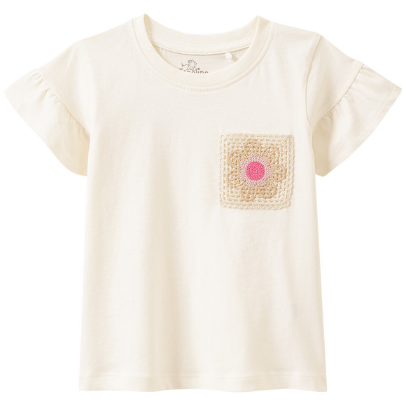 Mädchen T-Shirt mit Häkeltasche