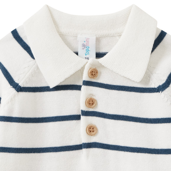 Baby Strickpullover mit Polo-Kragen
