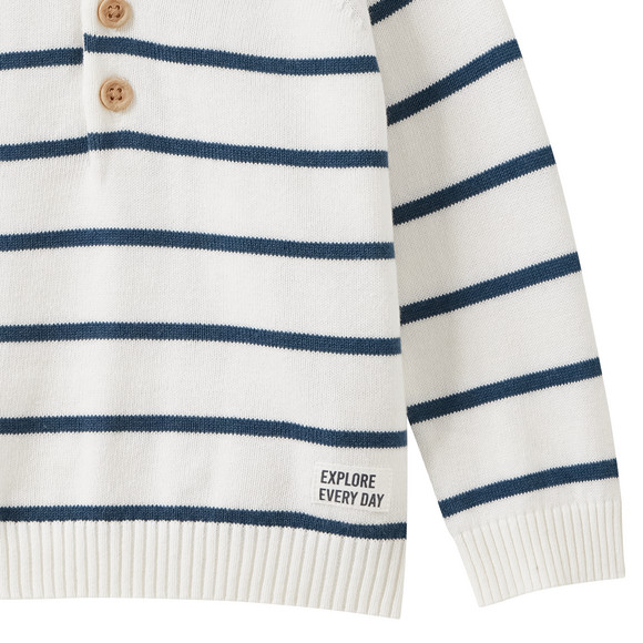 Baby Strickpullover mit Polo-Kragen