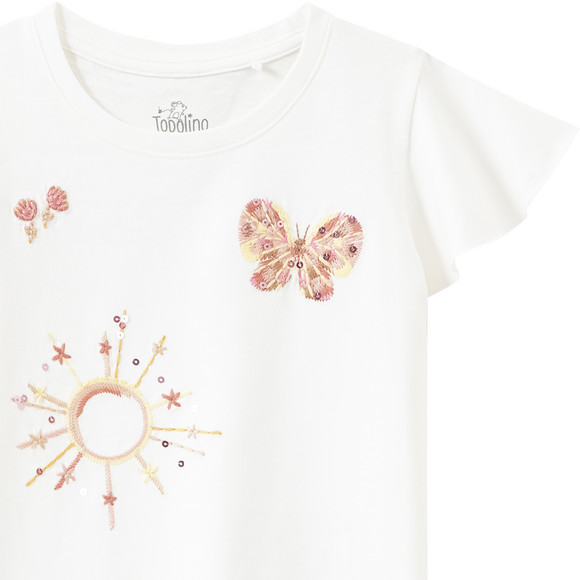 Mädchen T-Shirt mit Stickerei
