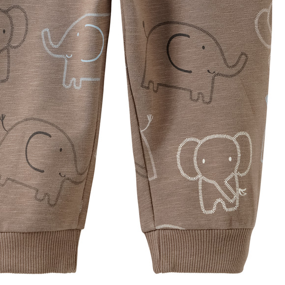 Baby Jogginghose mit Elefanten-Allover