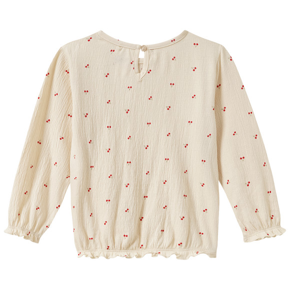 Babyshirt met lange mouwen en crêpestructuur