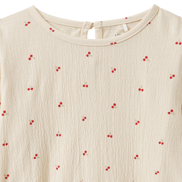 Babyshirt met lange mouwen en crêpestructuur