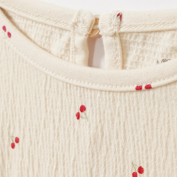 Babyshirt met lange mouwen en crêpestructuur