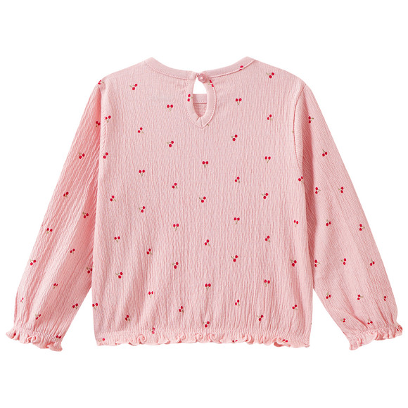 Babyshirt met lange mouwen en crêpestructuur