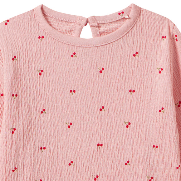 Babyshirt met lange mouwen en crêpestructuur