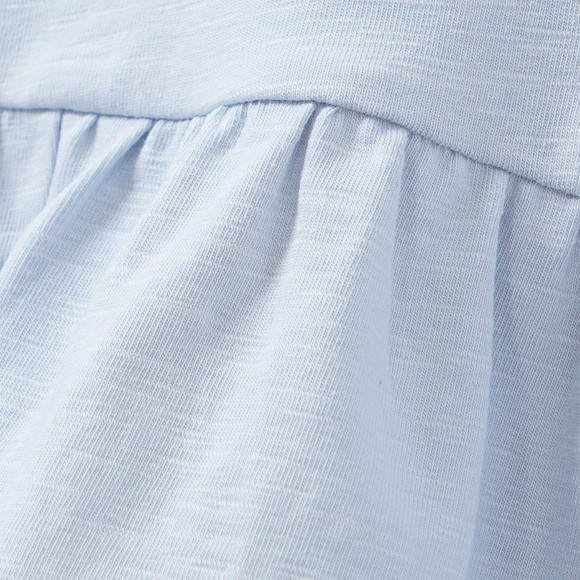 Babyshirt met lange mouwen met bloemenstiksel