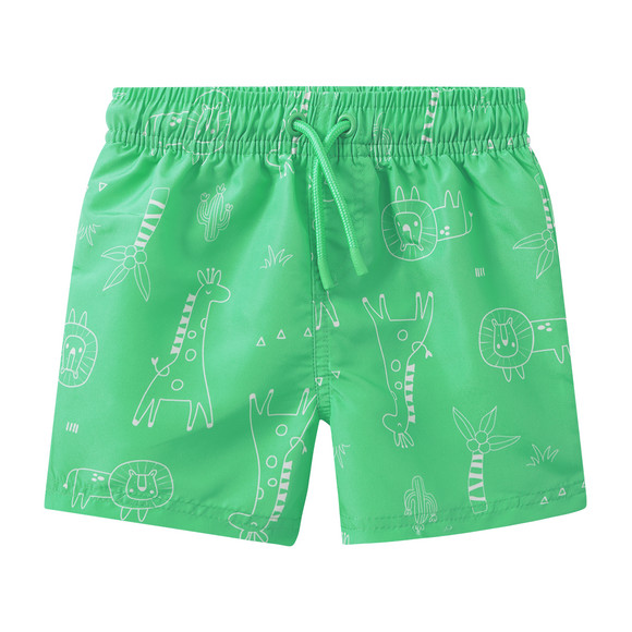 Babyzwemshort met all-overprint groen