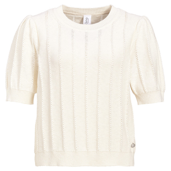 Damen Strickshirt mit kurzen Ärmeln