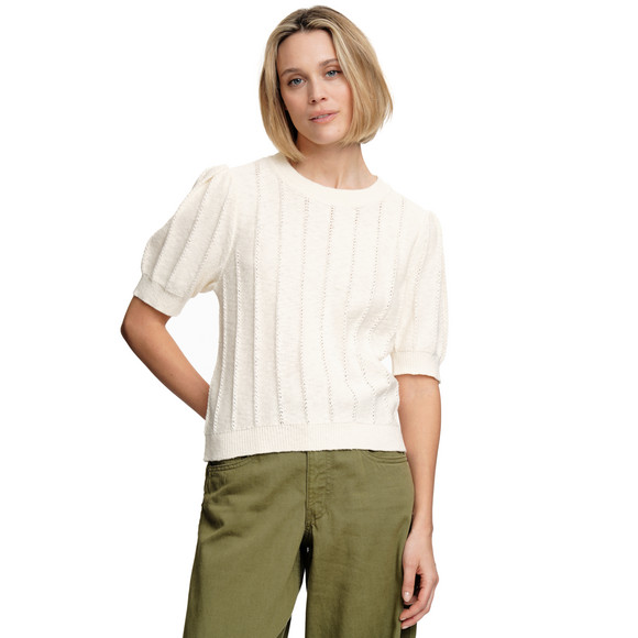 Damen Strickshirt mit kurzen Ärmeln