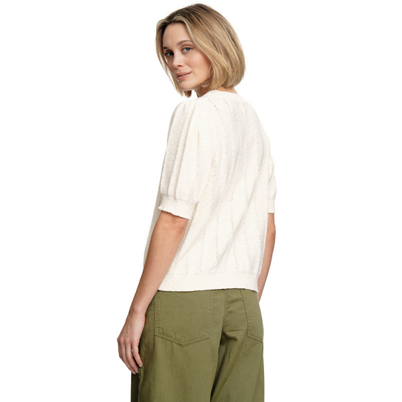 Damen Strickshirt mit kurzen Ärmeln