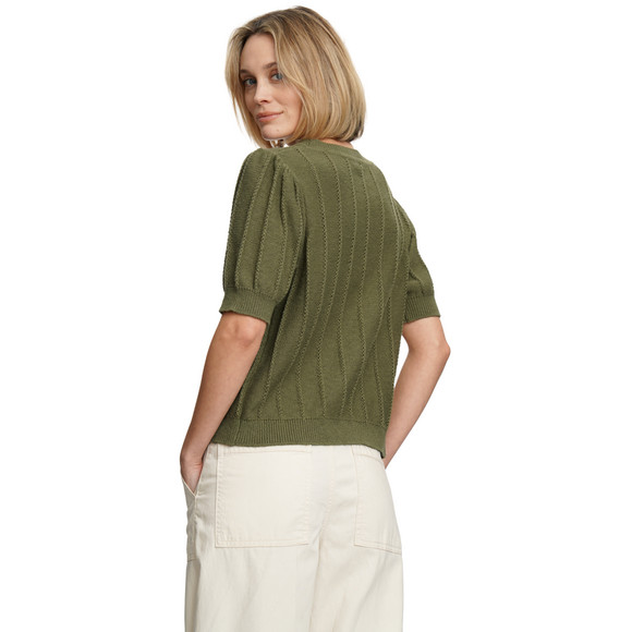 Damen Strickshirt mit kurzen Ärmeln