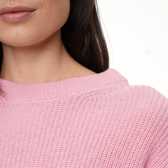 Damen Strickpullover mit Rippstruktur