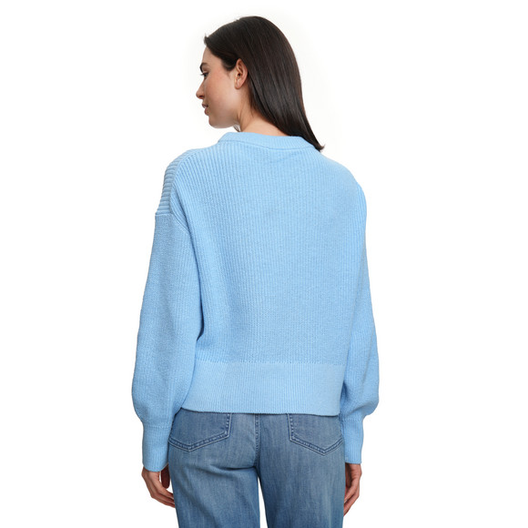 Damen Strickpullover mit Rippstruktur