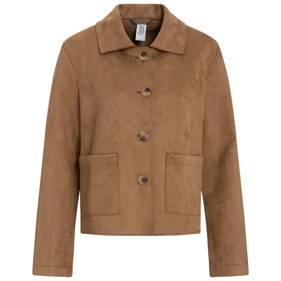 Damen Jacke in Veloursleder-Optik