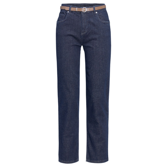 Damen Straight-Jeans mit Gürtel