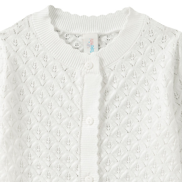 Baby Strickjacke mit Ajour-Muster