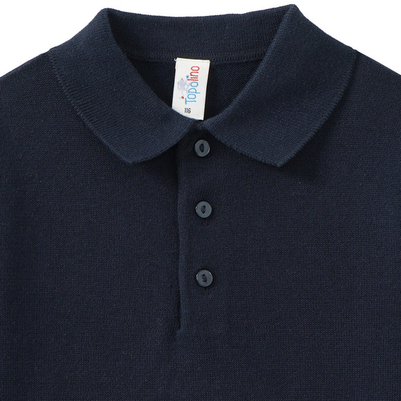 Jungen Feinstrickpullover mit Polokragen