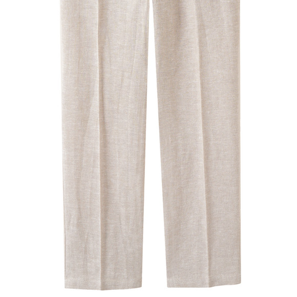 Geklede linnen broek voor jongens met bretels