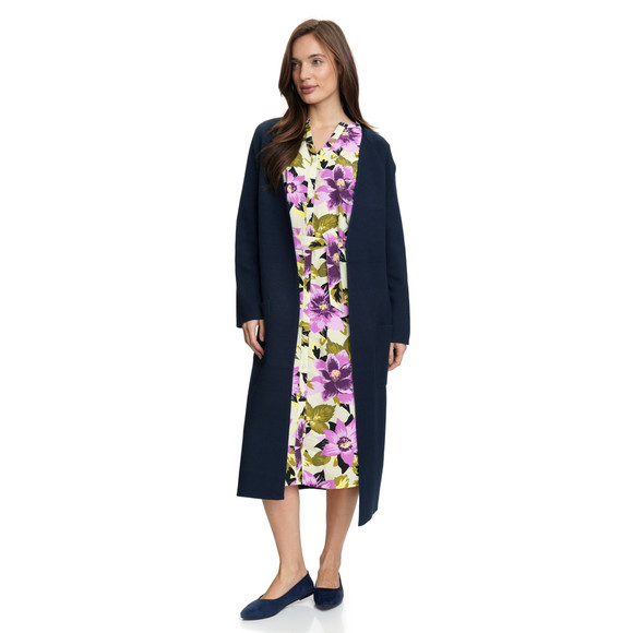 Damen Strickjacke lang geschnitten