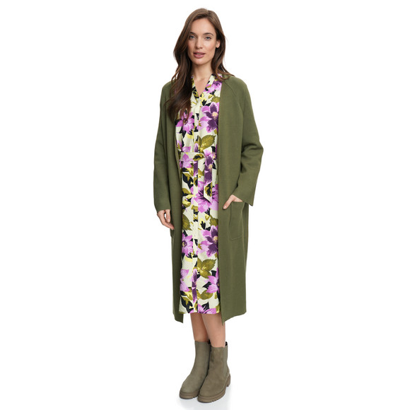 Damen Strickjacke lang geschnitten