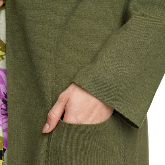 Damen Strickjacke lang geschnitten