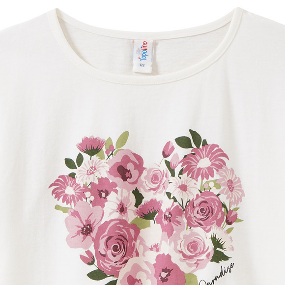 Mädchen T-Shirt mit Blumen-Print