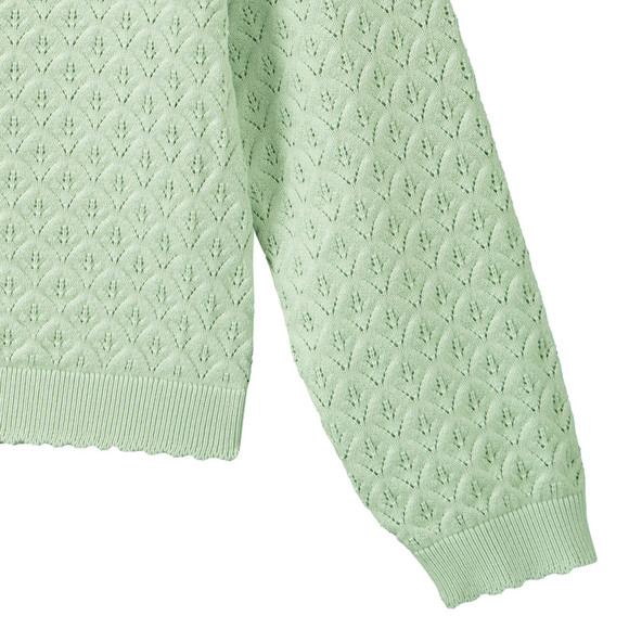 Mädchen Strickjacke mit Ajour-Muster
