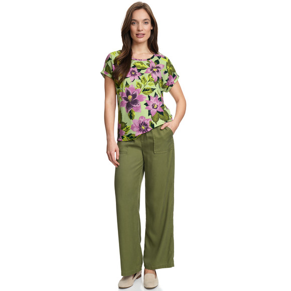 Damen T-Shirt mit Blumen-Print