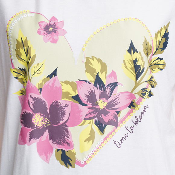 Damen T-Shirt mit Blumen-Print