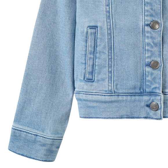 Mädchen Jeansjacke mit Blumen-Stickerei